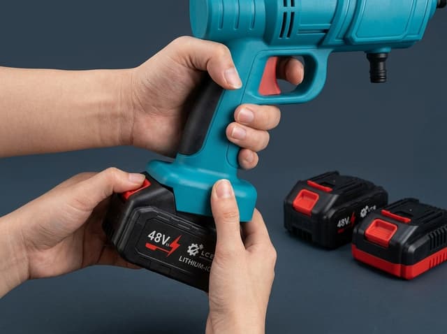 48V Battery Pack click-in mechanism