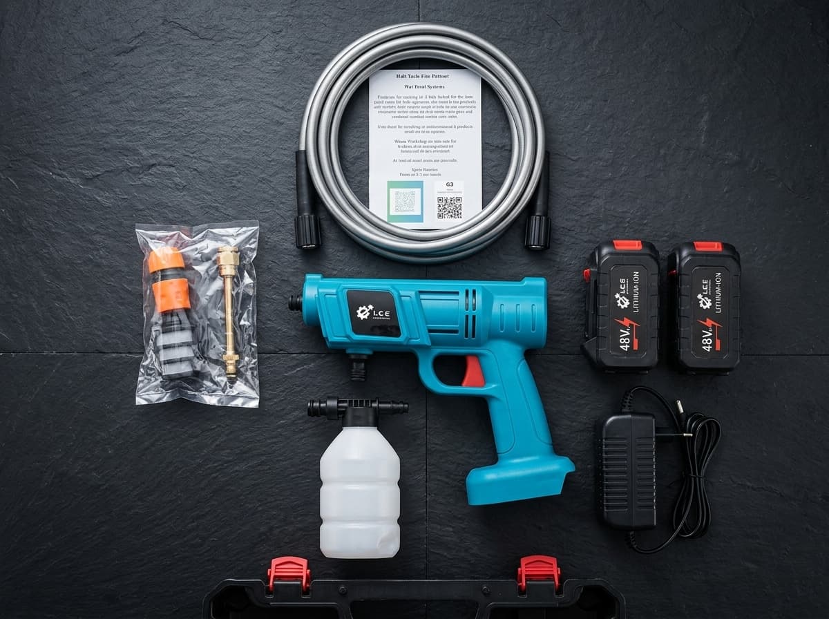 Contents of the cleaning gun case laid out